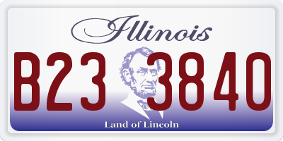 IL license plate B233840