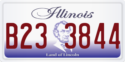 IL license plate B233844