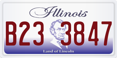 IL license plate B233847