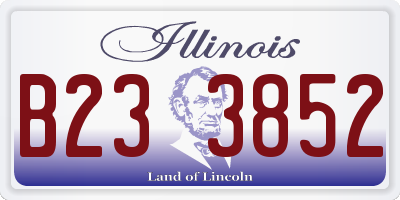 IL license plate B233852