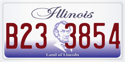 IL license plate B233854