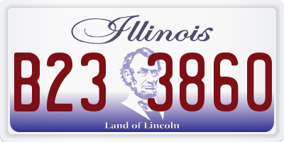 IL license plate B233860