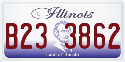 IL license plate B233862