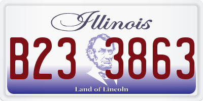IL license plate B233863