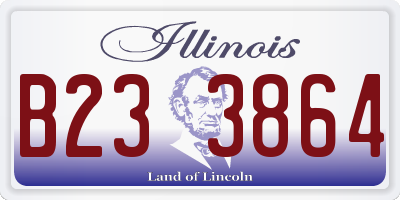 IL license plate B233864