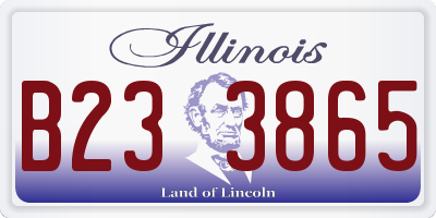 IL license plate B233865