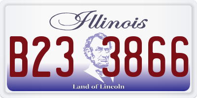 IL license plate B233866