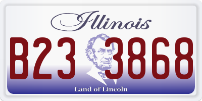 IL license plate B233868