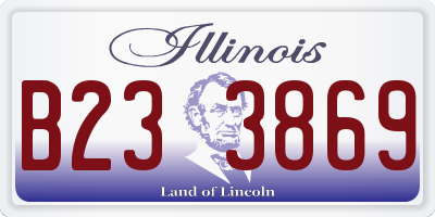 IL license plate B233869