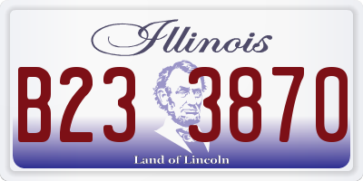 IL license plate B233870