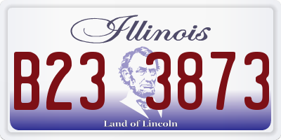 IL license plate B233873