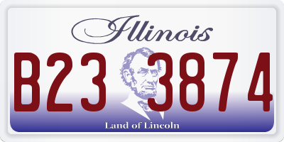 IL license plate B233874