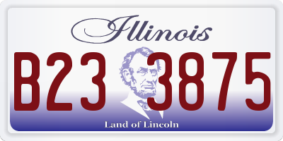 IL license plate B233875