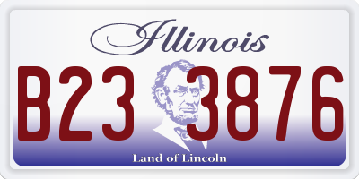 IL license plate B233876