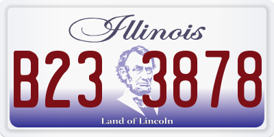 IL license plate B233878