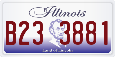 IL license plate B233881