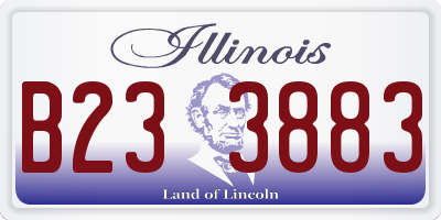 IL license plate B233883