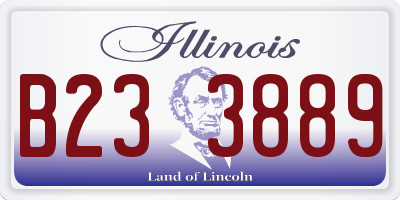 IL license plate B233889