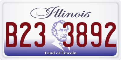 IL license plate B233892