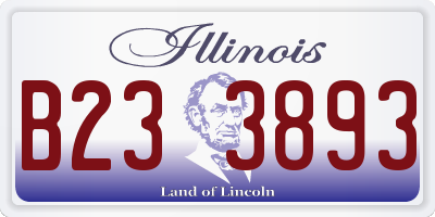 IL license plate B233893