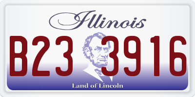 IL license plate B233916
