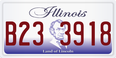IL license plate B233918