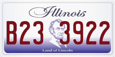 IL license plate B233922