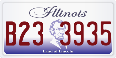 IL license plate B233935