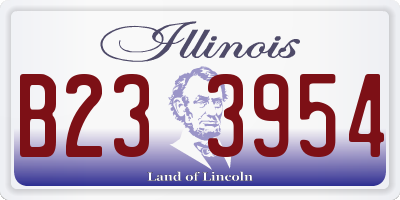 IL license plate B233954