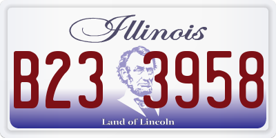 IL license plate B233958