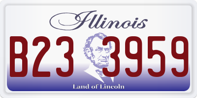 IL license plate B233959