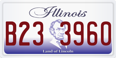 IL license plate B233960