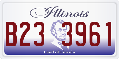 IL license plate B233961