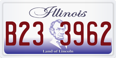 IL license plate B233962