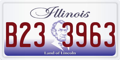 IL license plate B233963