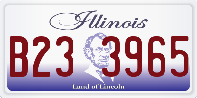 IL license plate B233965