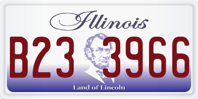 IL license plate B233966