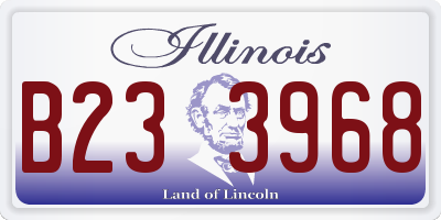 IL license plate B233968