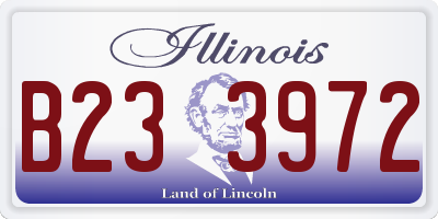 IL license plate B233972