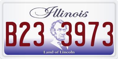 IL license plate B233973