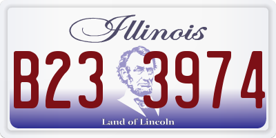 IL license plate B233974