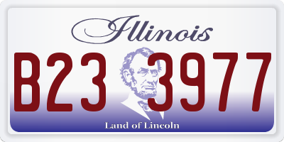 IL license plate B233977