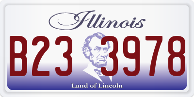 IL license plate B233978
