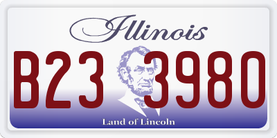 IL license plate B233980