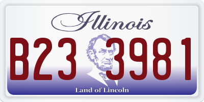 IL license plate B233981