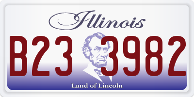 IL license plate B233982
