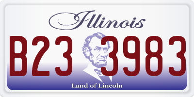 IL license plate B233983