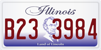 IL license plate B233984
