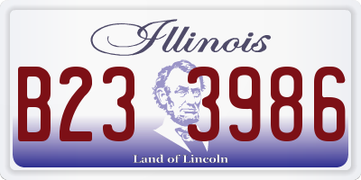 IL license plate B233986