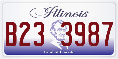 IL license plate B233987